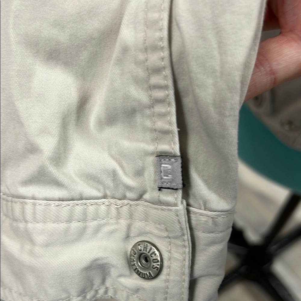 Chico's Light Tan Utility Jacket - Picture 5 of 9